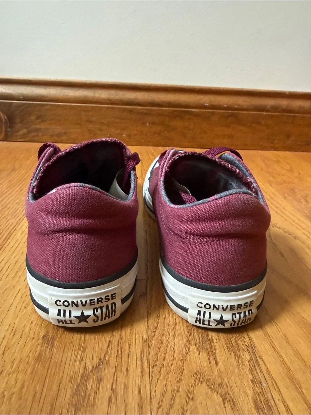 Converse Chuck Taylor All Star Madison Sneakers Maroon Plaid Interior Women’s 5